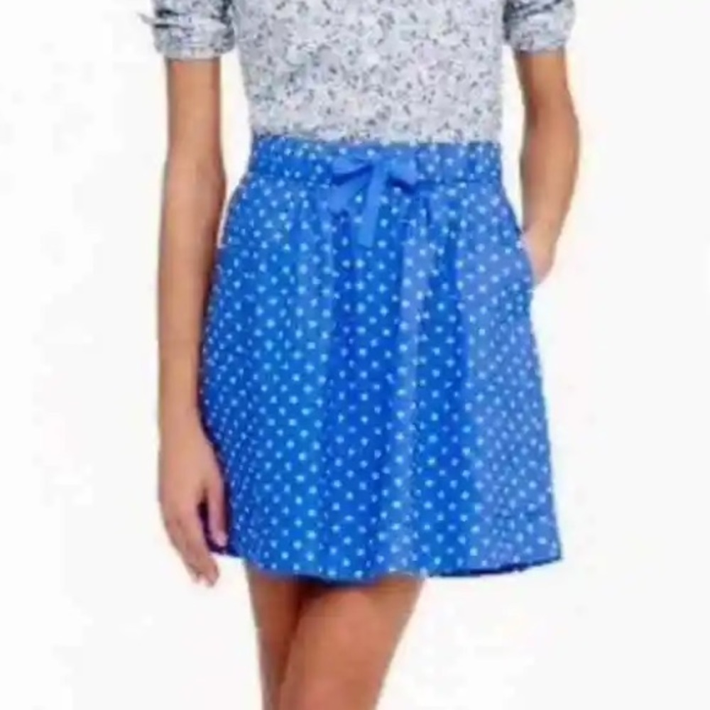 J Crew Polka Dot A Line Skirt With Pockets Size 4